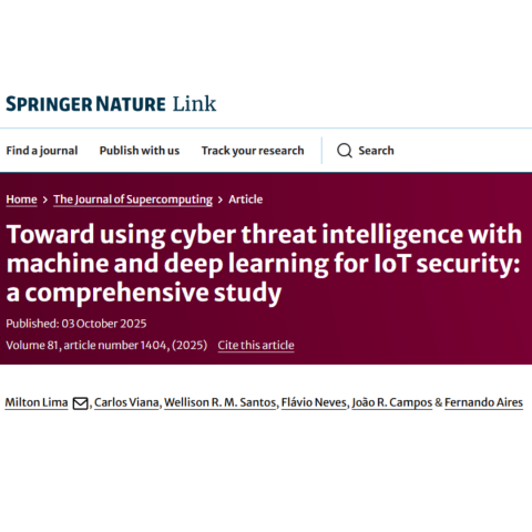 Print da capa da revista mostrando título do trabalho